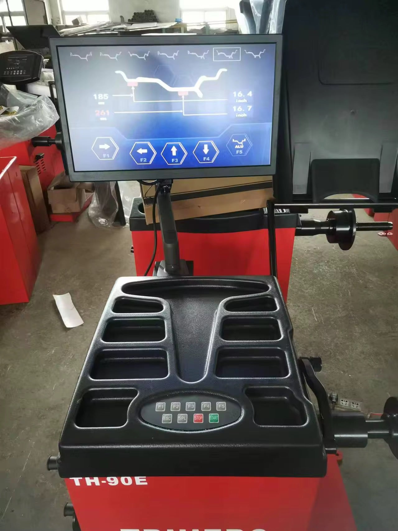 LCD Screen Wheel Balancer TH-90E with Laser Location