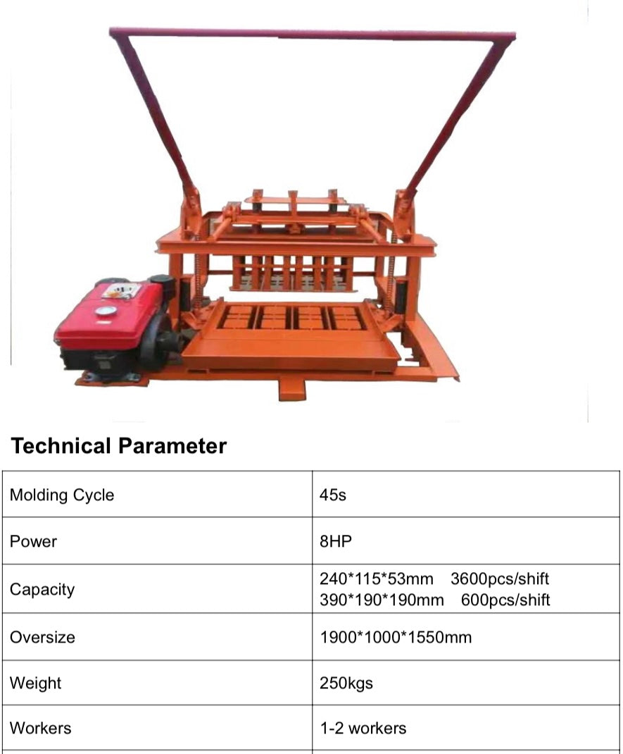 DX Diesel Mobile Brick Making Machine