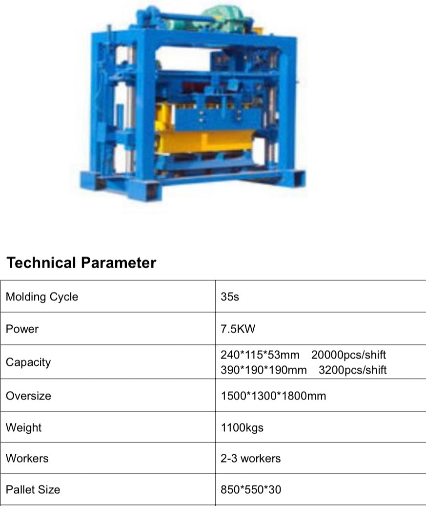 DX4-40A Hollow Block Making Machine