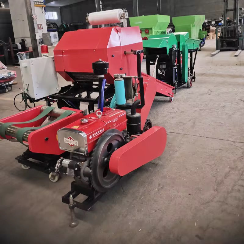 Heavy-Duty Type 50 Silage Baler and Wrapper Machine | Diesel-Powered, 60 Bales/Hour | 550mm Chamber | 5-Year Warranty | Model 9QYG-0.5