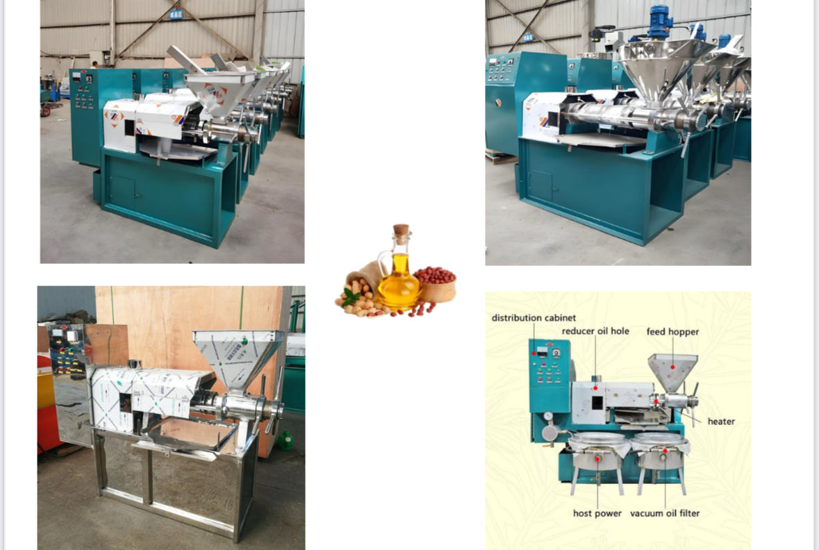Hydraulic Screw Oil Press Machine | Cold & Hot Oil Extraction for Avocado, Coconut, Olive & More