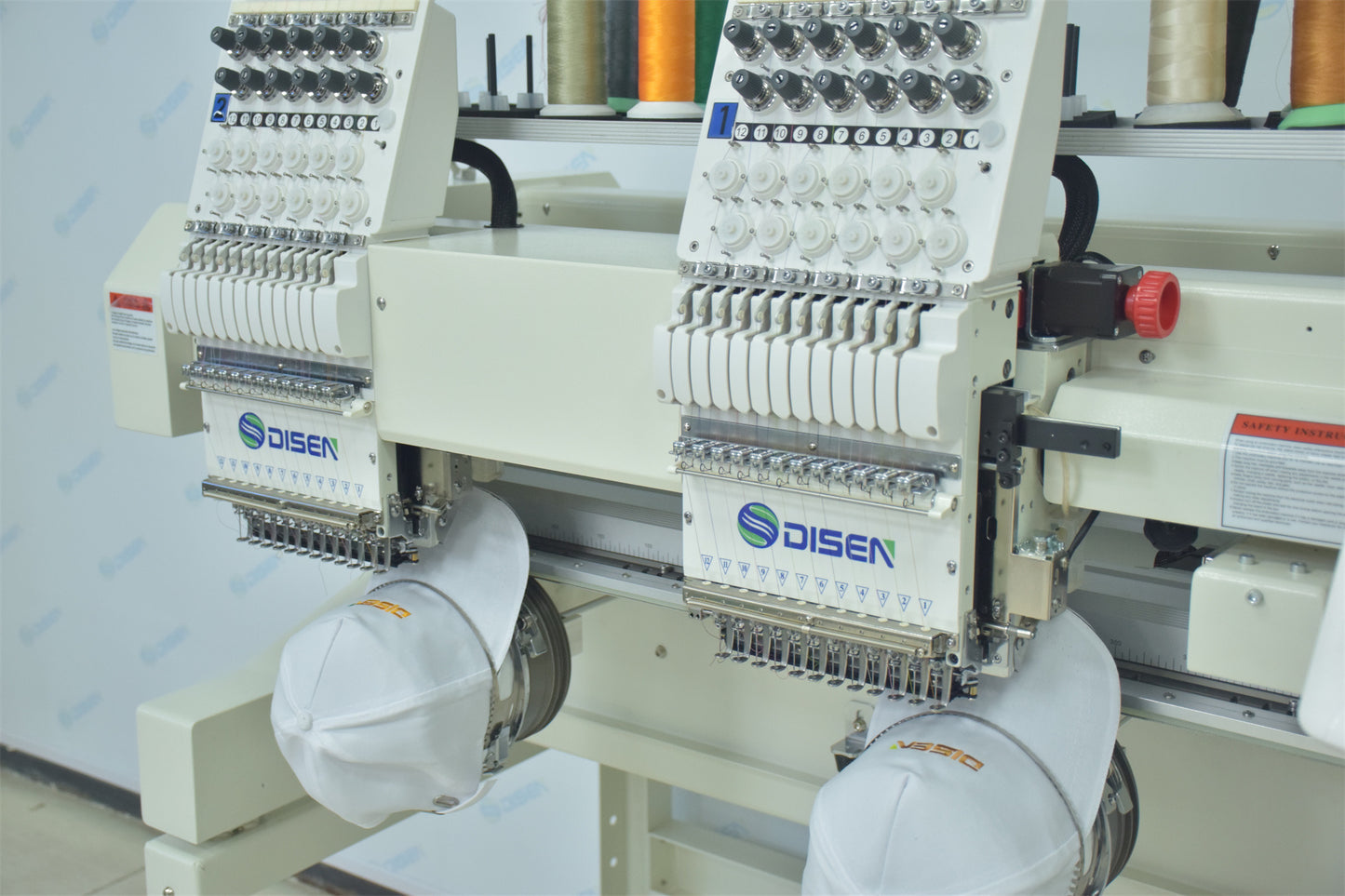 Double Head 12-Needle Industrial Embroidery Machine – Commercial-Grade | USB | 1200RPM | Cap & Garment Ready