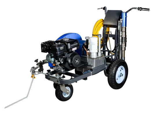 FDN-4800ES Double Gun Road Marking Machine – Compact Dual-Pump, Gasoline-Powered