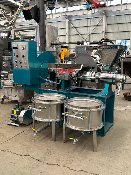 Hydraulic Screw Oil Press Machine | Cold & Hot Oil Extraction for Avocado, Coconut, Olive & More