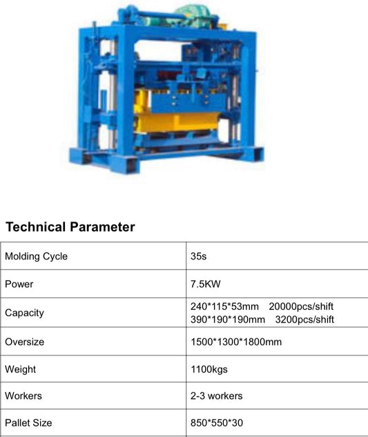 DX4-40A Hollow Block Making Machine