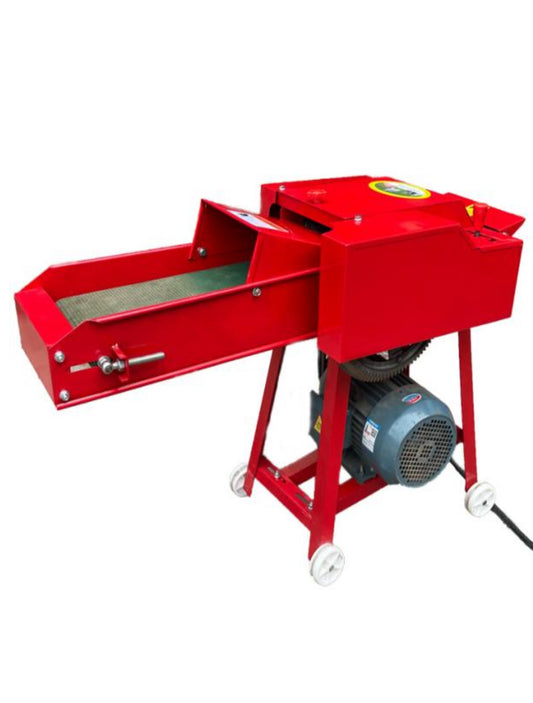 Dual-System Chaff Cutter – 2.2KW Conveyor & Gear Combo – 0.4-1.0 Ton/Hour Feed Machine